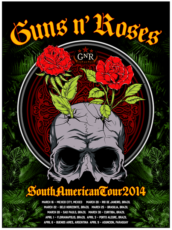 guns n roses sudamerica 2014 fechas