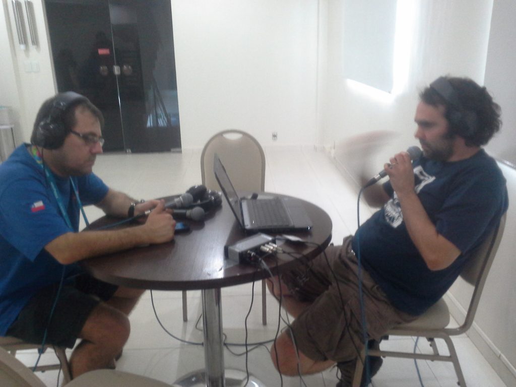 Despachando junto a Danilo Díaz en el hotel de Cuiabá