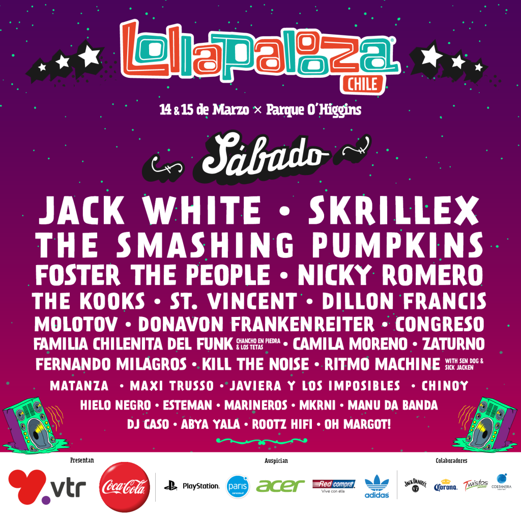 Conoce el lineup de Lollapalooa Chile 2015 por día — Futuro Chile