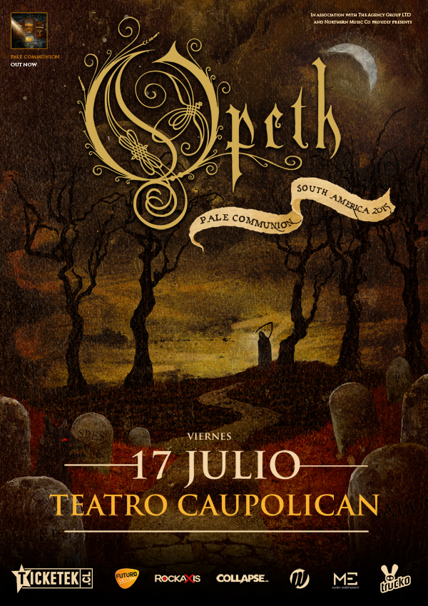 opeth 2015 chile poster