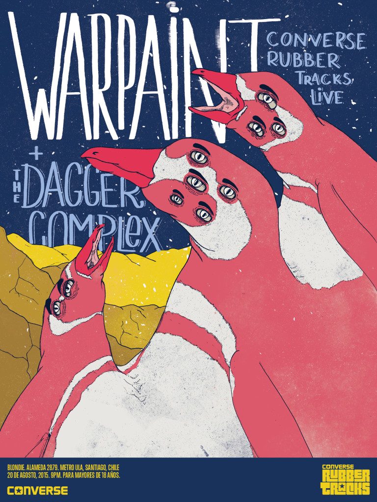 warpaint rubber tracks 2015 afiche