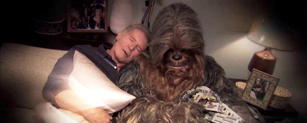 star wars episodio vii harrison ford chewbacca kimmell web