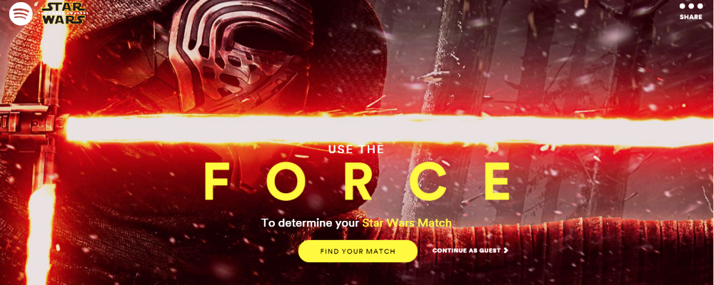 star wars spotify web