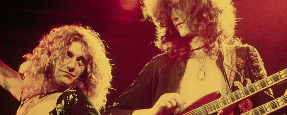 Robert Plant and Jimmy Page on Stage