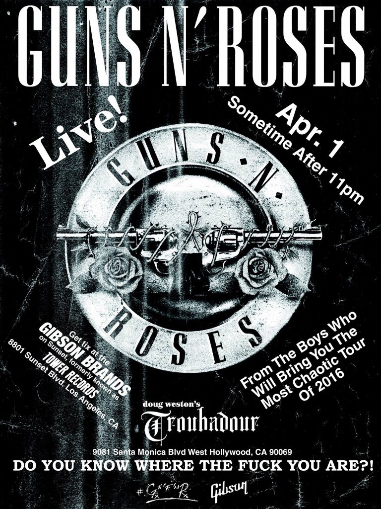 guns n roses troubadour