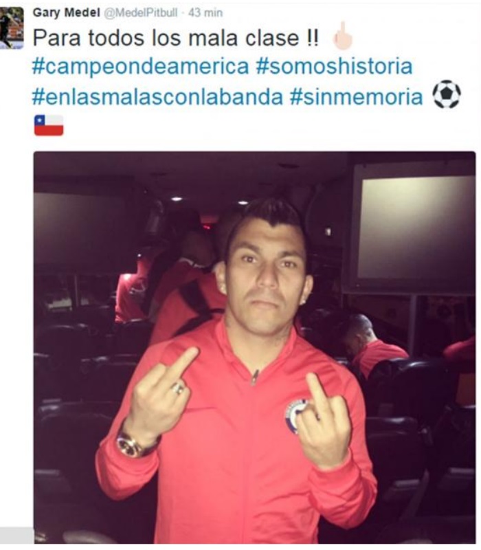 gary medel mala clase twitter