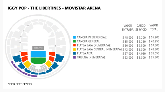 El debut de Iggy Pop en Chile será en un formato más cercano al público ...