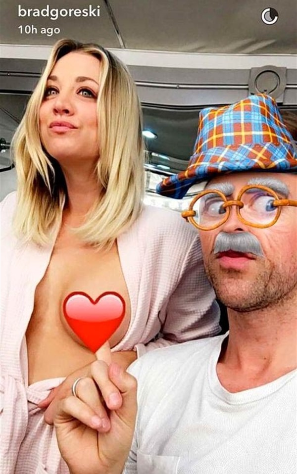 kaley cuoco snapchat