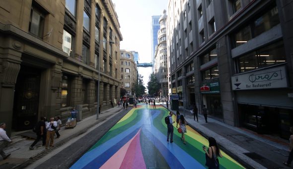 Calle Bandera se transforma en un paseo peatonal y artístico