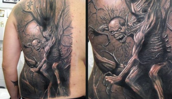 20 tatuajes brutales inspirados en «Eddie» de Iron Maiden