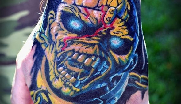 20 tatuajes brutales inspirados en «Eddie» de Iron Maiden