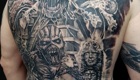 20 tatuajes brutales inspirados en «Eddie» de Iron Maiden