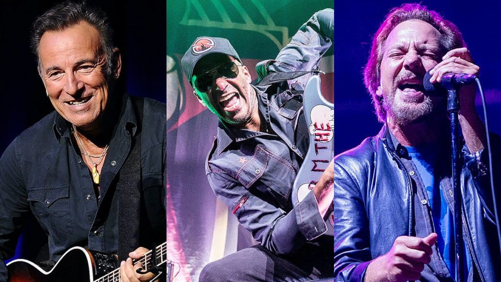 Bruce Springsteen Tom Morello Eddie Vedder