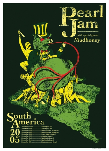 Pearl Jam Chile 2005 Afiche