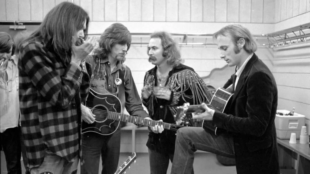 Crosby Stills Nash Young 1970 Bn Backstage Web