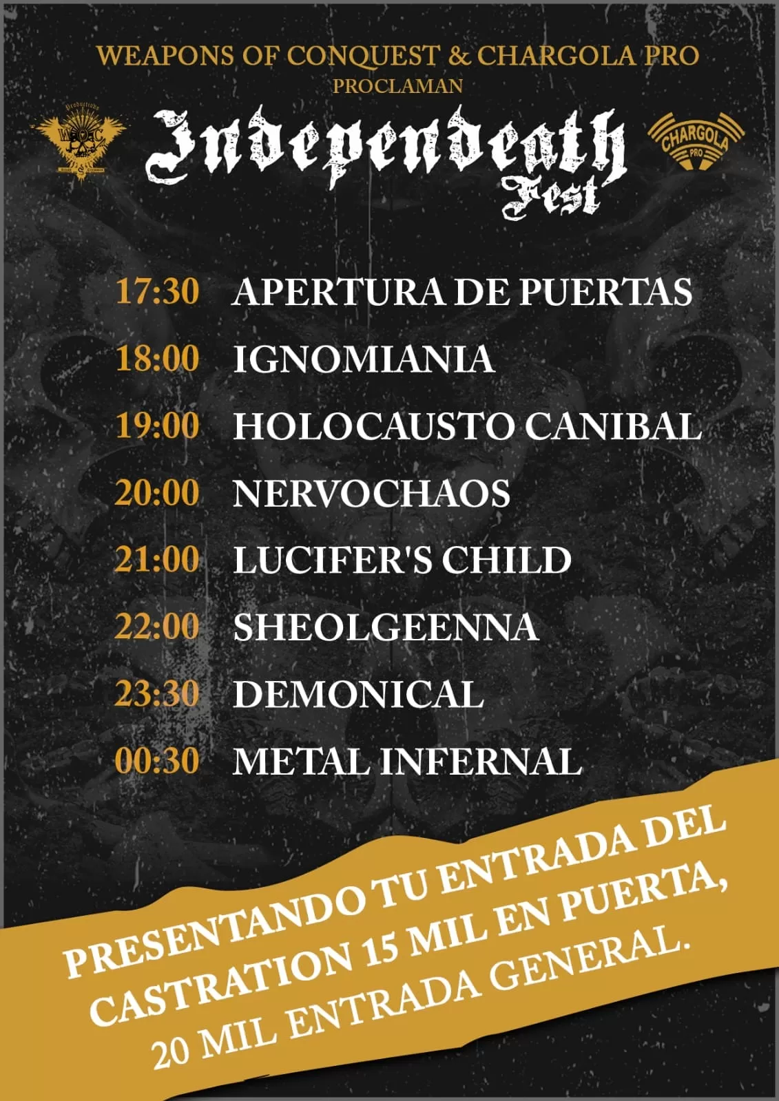 Independeath Fest Horarios