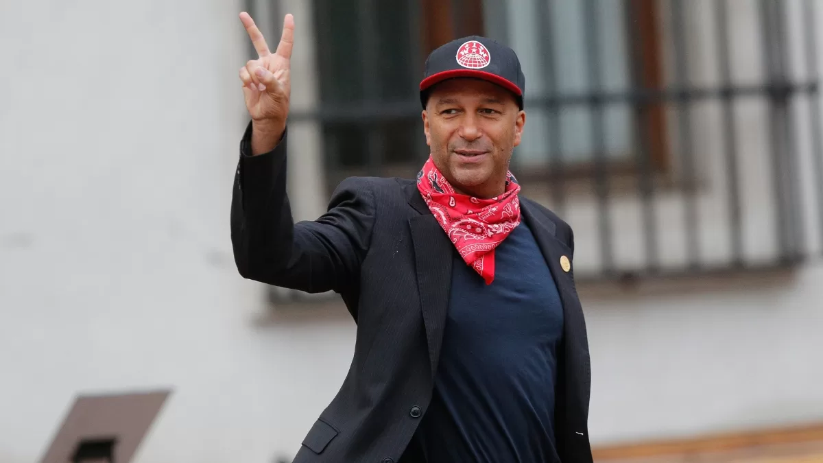 Tom Morello en acto de los 50 años del Golpe de Estado: 