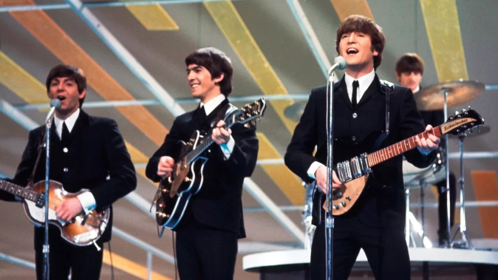 Beatles Ed Sullivan 1964 Color 02 Web