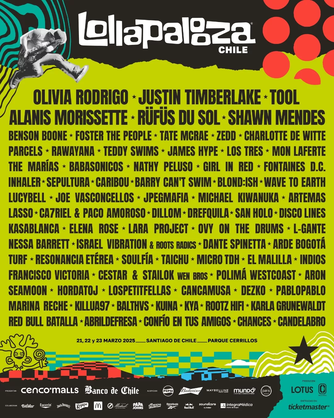 Lollapalooza Chile 2025 Cartel Feed