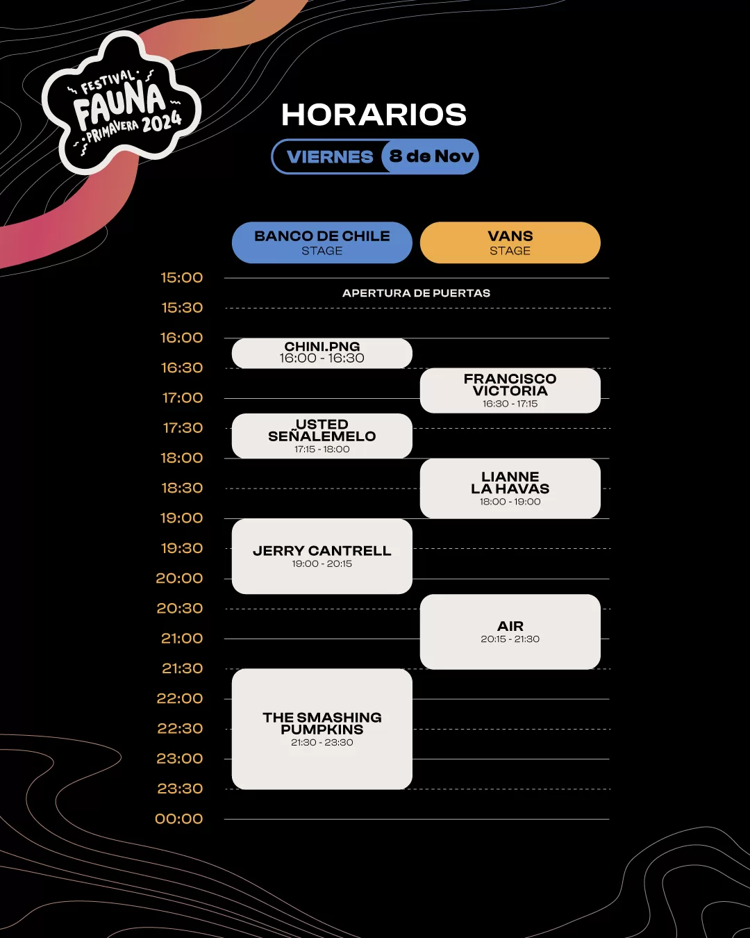 Viernes Horarios Fauna Primavera