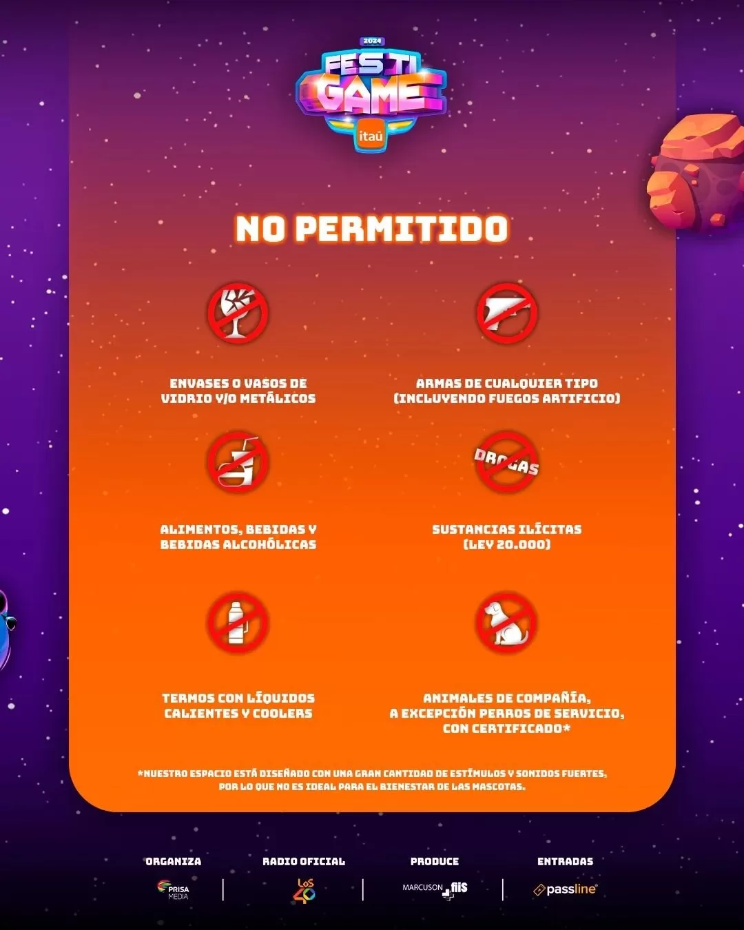 Festigame 2024 Elementos Prohibidos