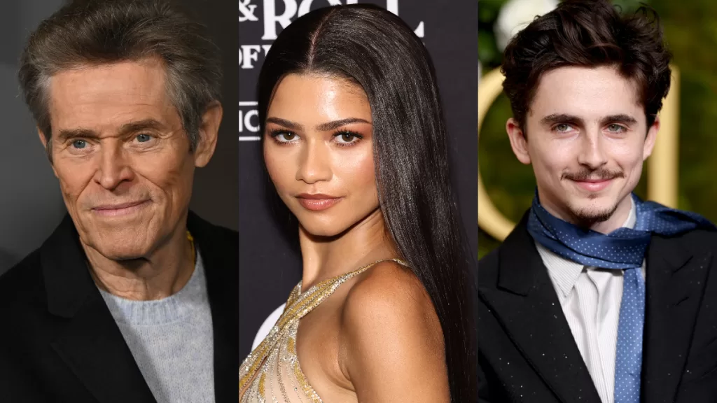 William Dafoe, Zendaya, timothée chalamet